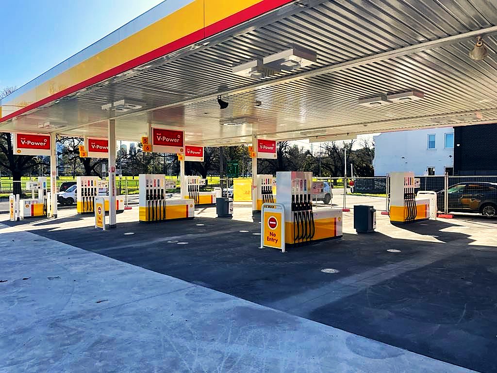 Completed fuel forecourt