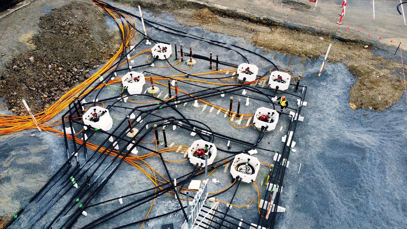 Pipework and forecourt on a fuel site project